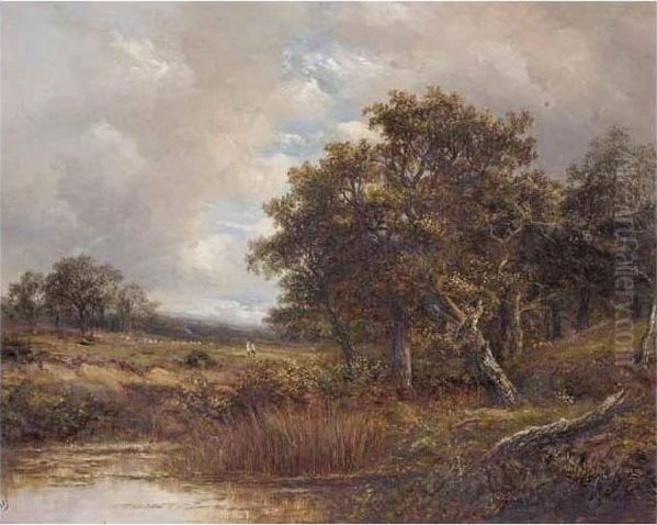 Lake Landscape Oil Painting by Joseph Thors