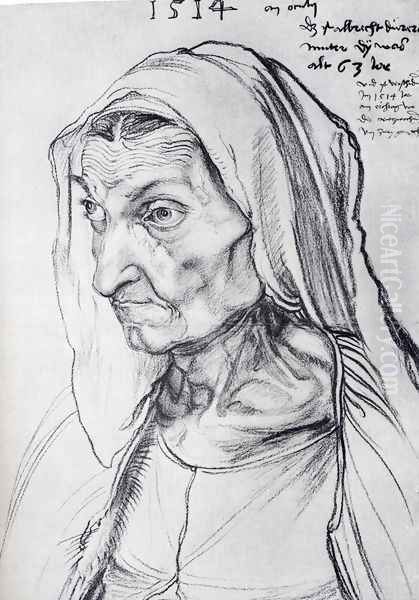 Durer's Mother Oil Painting by Albrecht Durer