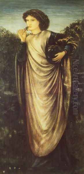 Morgan Le Fay Oil Painting by Sir Edward Coley Burne-Jones