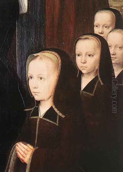 Triptych of Jean Des Trompes (detail) 1505 Oil Painting by Gerard David