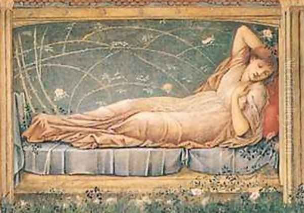 Sleeping Beauty Oil Painting by Sir Edward Coley Burne-Jones