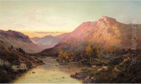 From The Bramber Pass Oil Painting by Alfred de Breanski