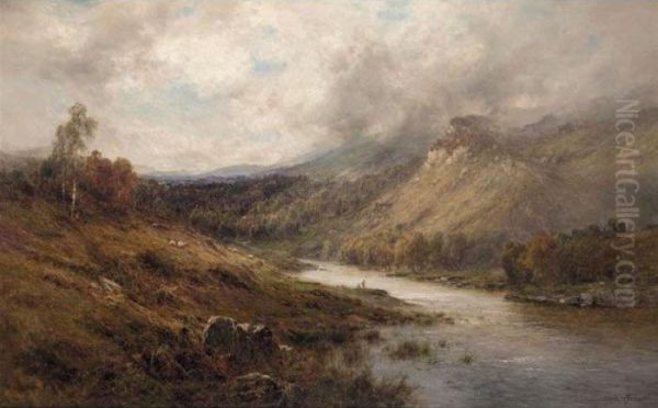 The Birch Clad Hills Of Perth Oil Painting by Alfred de Breanski