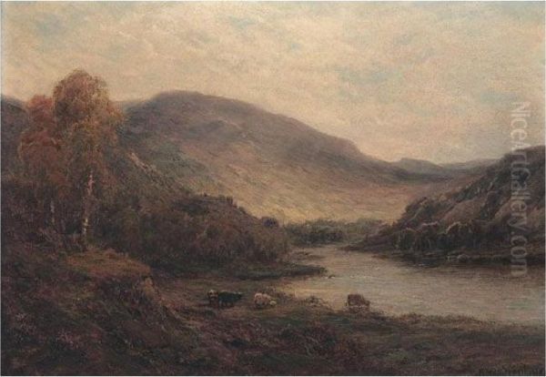 The Teith Valley Oil Painting by Alfred de Breanski