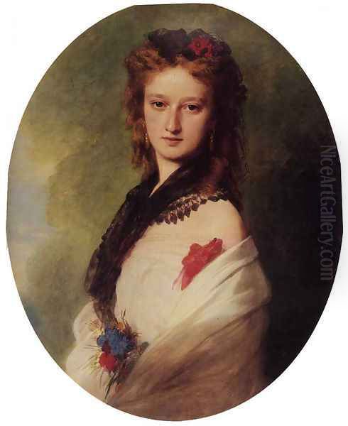 Zofia Potocka, Countess Zamoyska Oil Painting by Franz Xavier Winterhalter