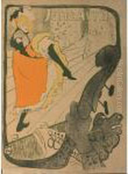 Jane Avril (d. 345; A. 12; W. P6; Adr. 11) Oil Painting by Henri De Toulouse-Lautrec