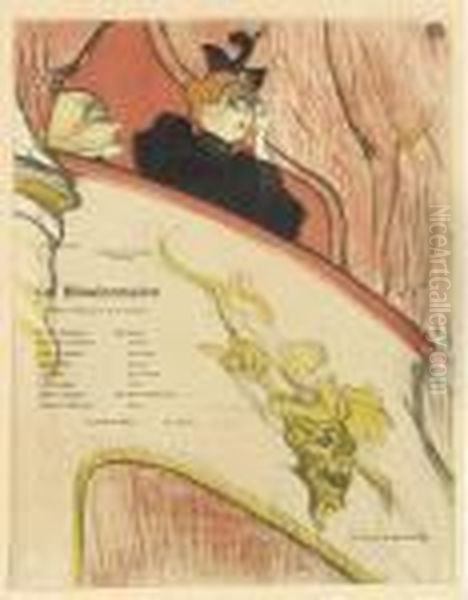 La Loge Au Mascaron Dore (delteil 16; Wittrock 16; Adriani 69) Oil Painting by Henri De Toulouse-Lautrec