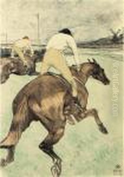 Le Jockey Oil Painting by Henri De Toulouse-Lautrec