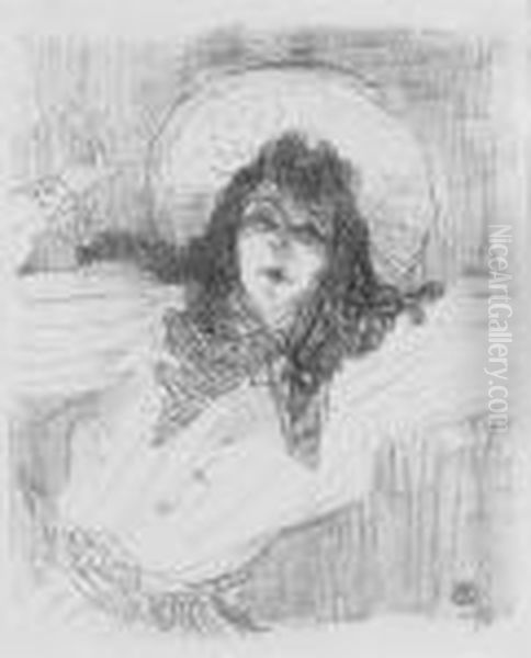 May Belfort, From Portraits D'acteurs & Actrices--treize Lithographies Oil Painting by Henri De Toulouse-Lautrec