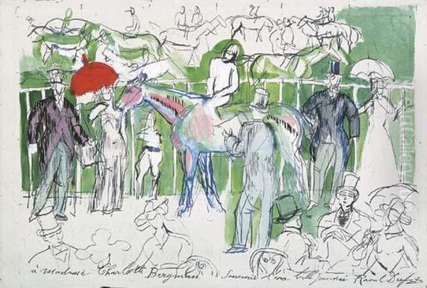 Le Paddock Oil Painting by Raoul Dufy