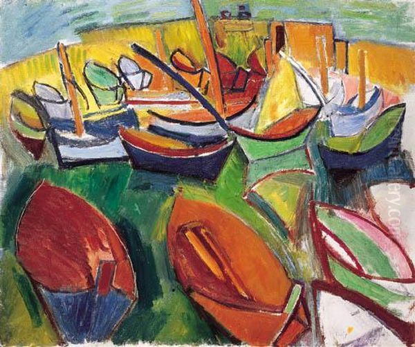 Les Martigues Oil Painting by Raoul Dufy