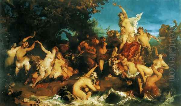 Der Triumph der Ariadne (The Triumph of Ariadne) Oil Painting by Hans Makart