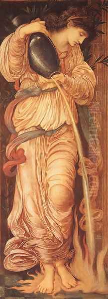 Temperantia 1872 Oil Painting by Sir Edward Coley Burne-Jones