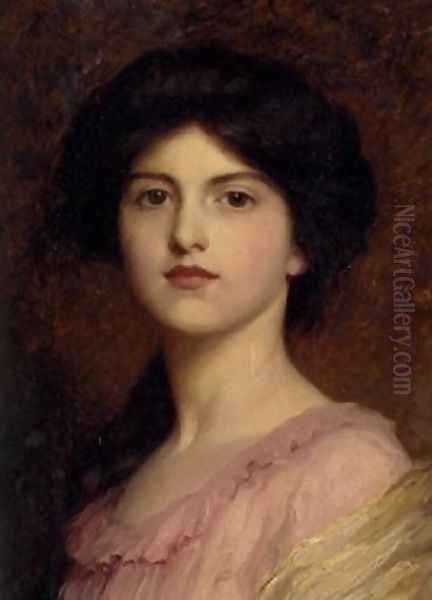 Camille, Daughter of Sutton Palmer, Esq Oil Painting by Sir Thomas Francis Dicksee