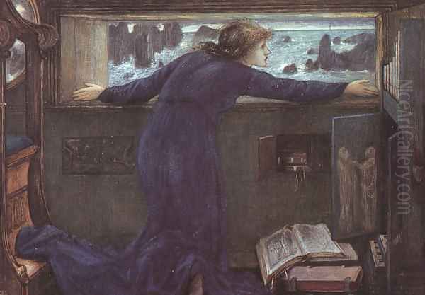 Dorigen of Britian Waiting for the Return of her Husband 1871 Oil Painting by Sir Edward Coley Burne-Jones