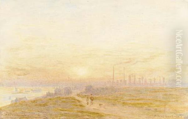 Middlesborough Oil Painting by Albert Goodwin