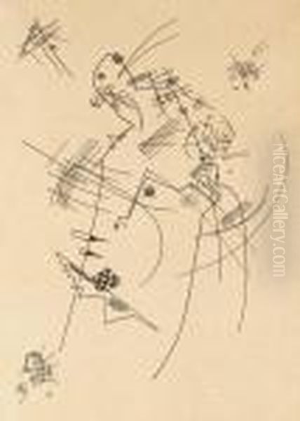 Untitled (dessin 8) Oil Painting by Wassily Kandinsky