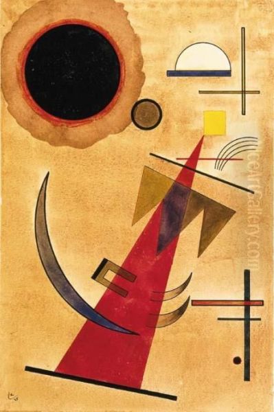 Rot In Spitzform Oil Painting by Wassily Kandinsky