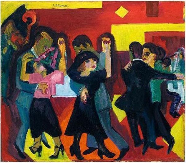 Tangotee (tango-tea) Oil Painting by Ernst Ludwig Kirchner