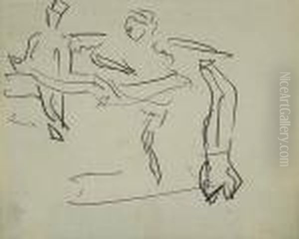 Artistengruppe>. by Ernst Ludwig Kirchner