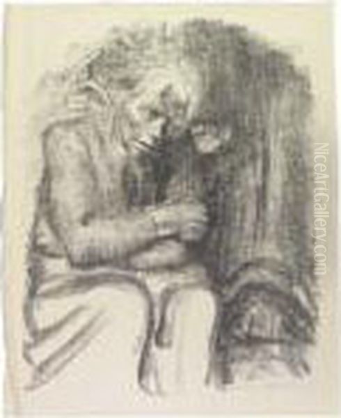 Abschied Und Tod Oil Painting by Kathe Kollwitz