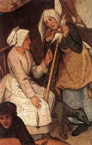 Proverbs (detail 3) Oil Painting by Pieter The Younger Brueghel