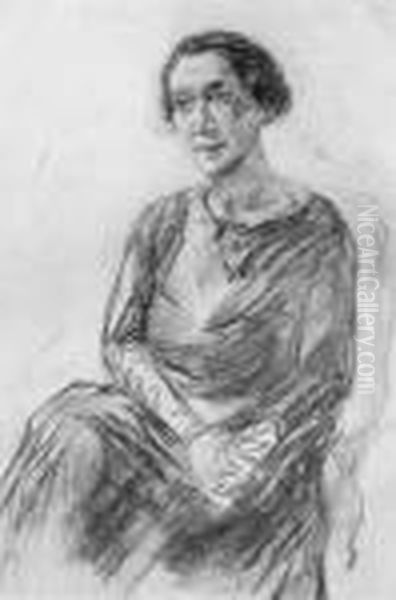 Portrat Frau Irene Triesch Oil Painting by Max Liebermann