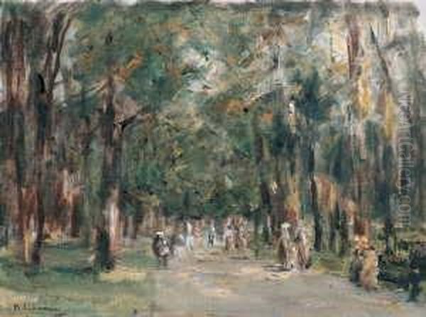 Allee Im Tiergarten Oil Painting by Max Liebermann