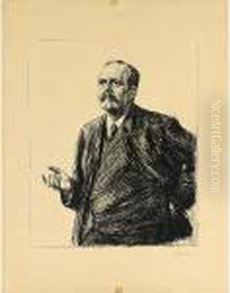 Portrait Of A Man Oil Painting by Max Liebermann