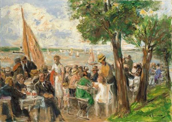 Gartenlokal An Der Havel Oil Painting by Max Liebermann