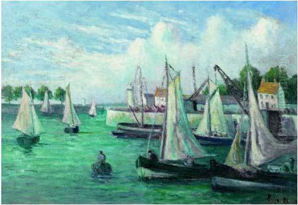 Honfleur Oil Painting by Maximilien Luce