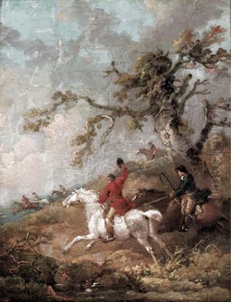 Hunting Scene Oil Painting by George Morland