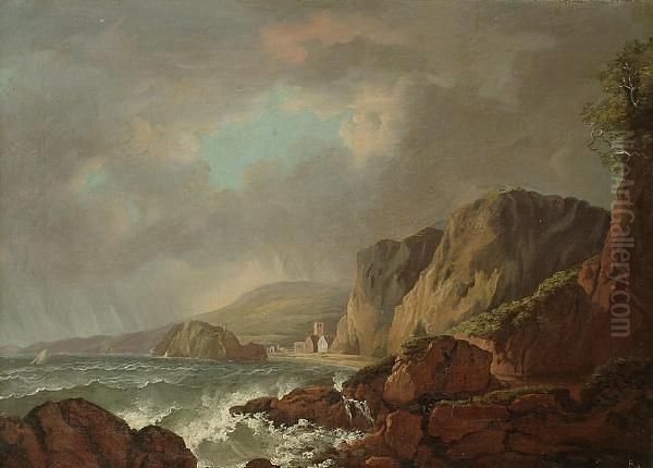 Coastal Landscape Oil Painting by George Morland