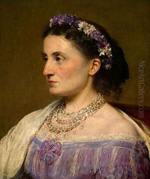 Duchess de Fitz-James Oil Painting by Ignace Henri Jean Fantin-Latour