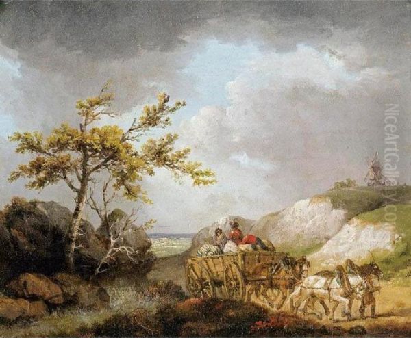 The Baggage Wagon Oil Painting by George Morland