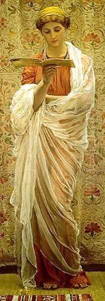 A Reader Oil Painting by Albert Joseph Moore