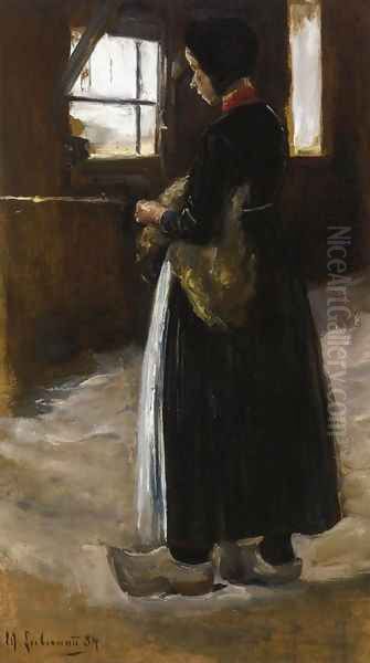 Spinner Oil Painting by Max Liebermann