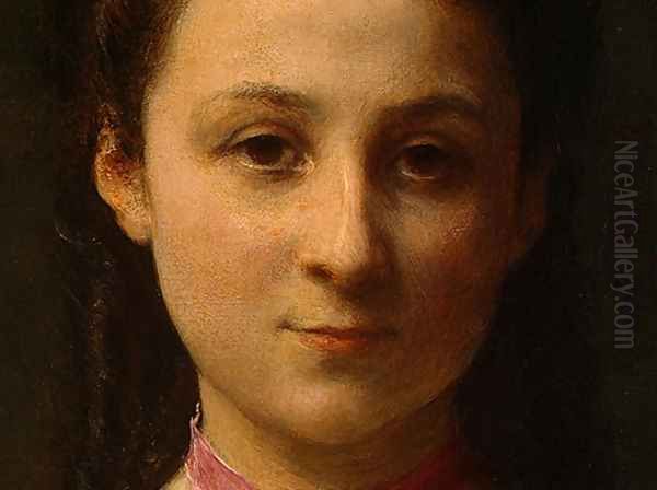 Mademoiselle de Fitz-James [detail: 2] Oil Painting by Ignace Henri Jean Fantin-Latour