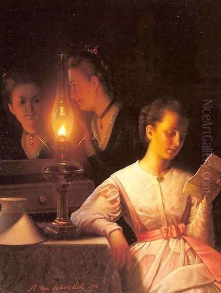 The Letter Oil Painting by Petrus van Schendel