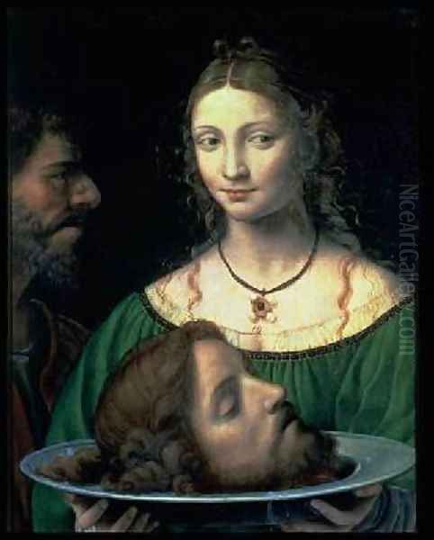 Salome with the Head of John the Baptist 1525-30 Oil Painting by Bernardino Luini