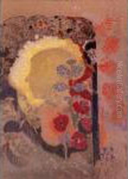 Tete Visionaire Oil Painting by Odilon Redon