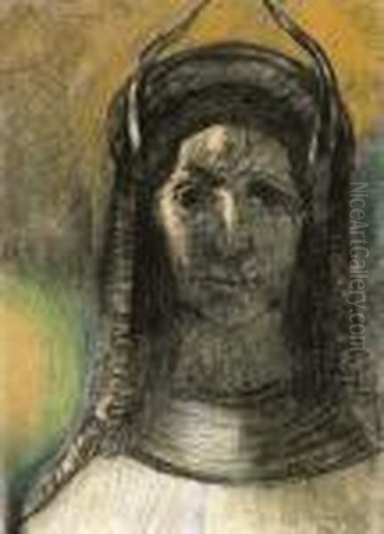 Figure Cornue Oil Painting by Odilon Redon