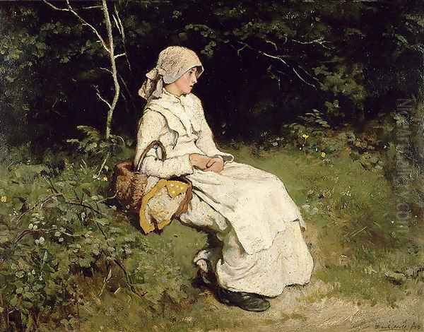 Resting by the Way Oil Painting by Frank Holl