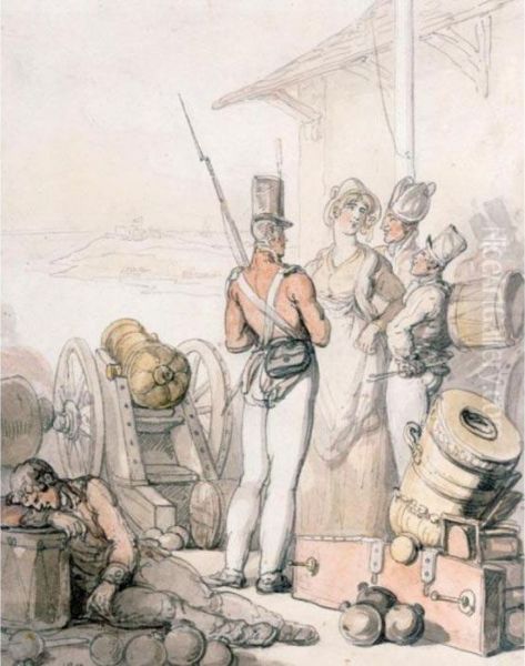 Peace And Plenty Oil Painting by Thomas Rowlandson