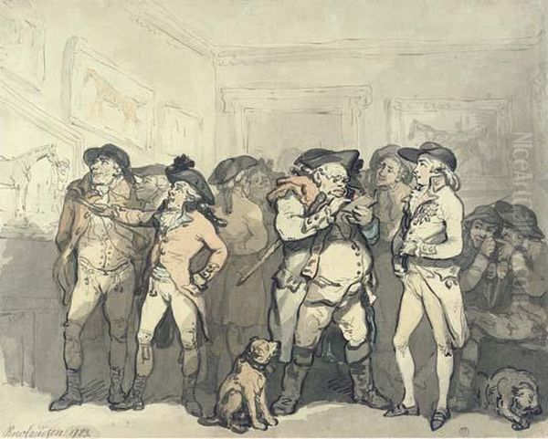 The Connoisseurs Oil Painting by Thomas Rowlandson