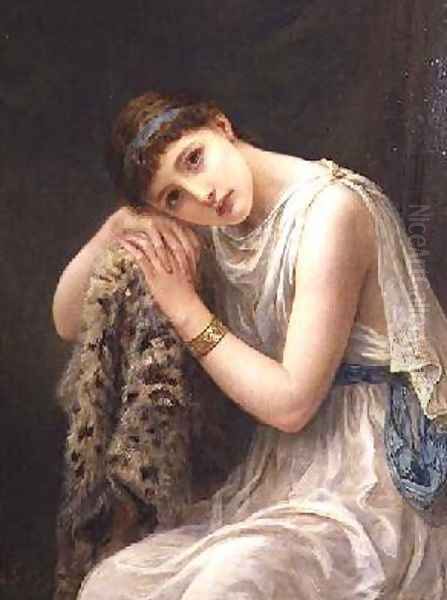 Glauke or Glauce pensive 1883 Oil Painting by Edwin Longsden Long