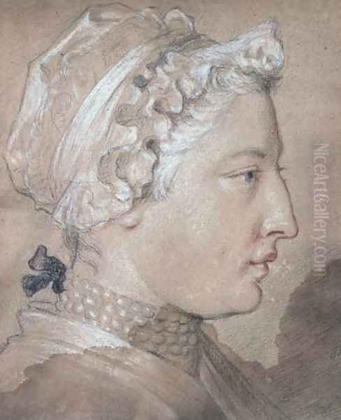 Mary Fitzwilliam Countess of Pembroke Oil Painting by William Hoare