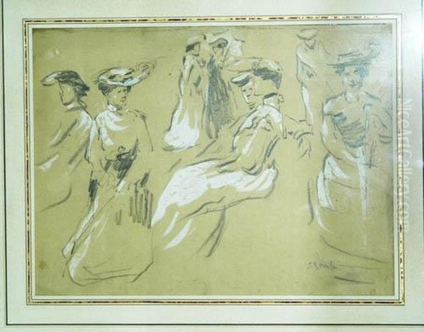 Women. Oil Painting by Theophile Alexandre Steinlen