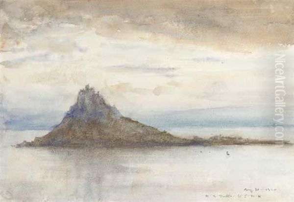 St. Michael's Mount Oil Painting by Henry Scott Tuke