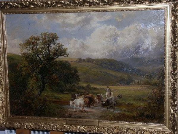 Near Idridgehay, Derbyshire Oil Painting by George Turner